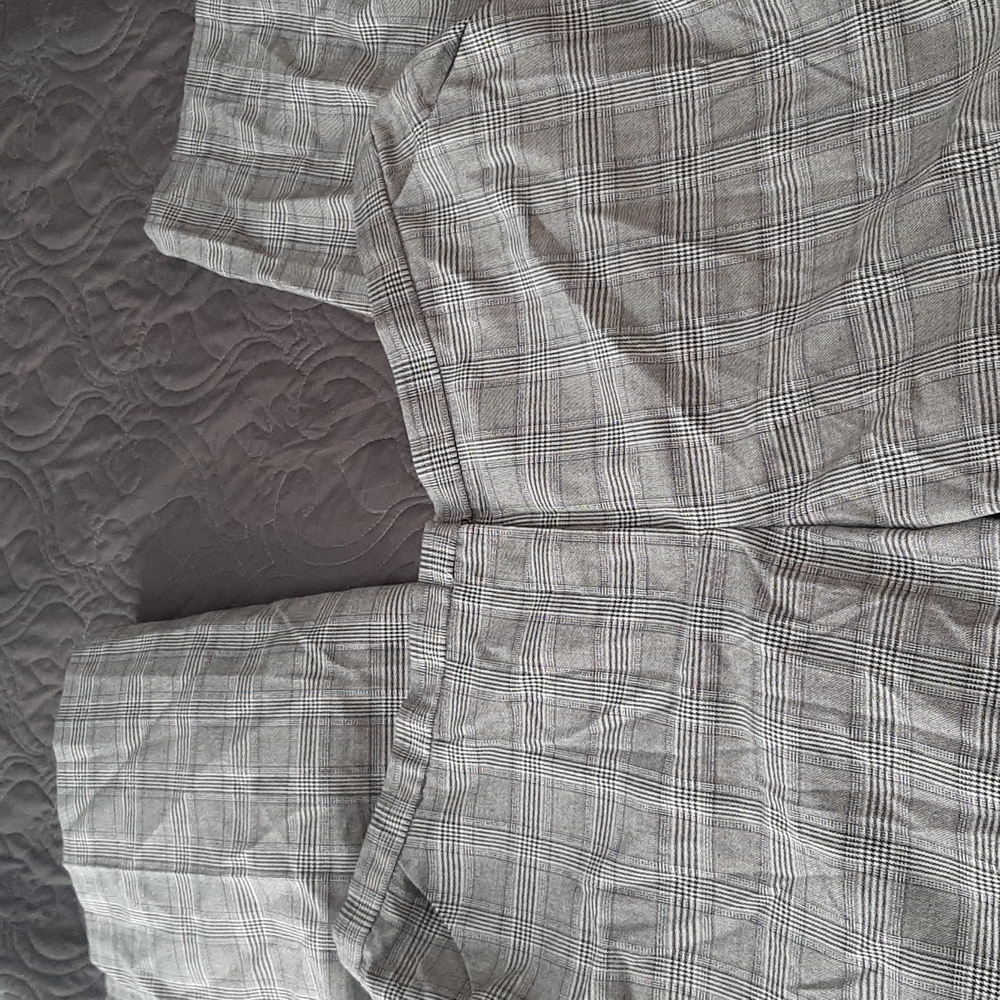 Roaman's Gray and Black Plaid Trousers